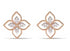 18kt rose gold Princess Flower diamond earrings