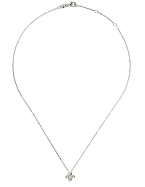 collar Princess Flower en oro blanco de 18kt con diamantes