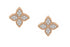 18kt rose gold Princess Flower diamond earrings