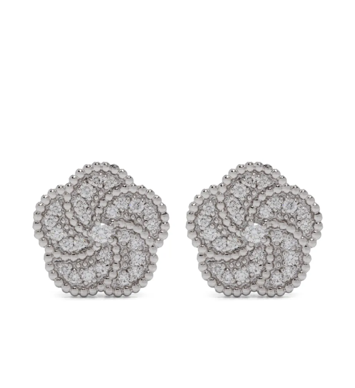 Серьги Bloomy из белого золота 18 карат с бриллиантами