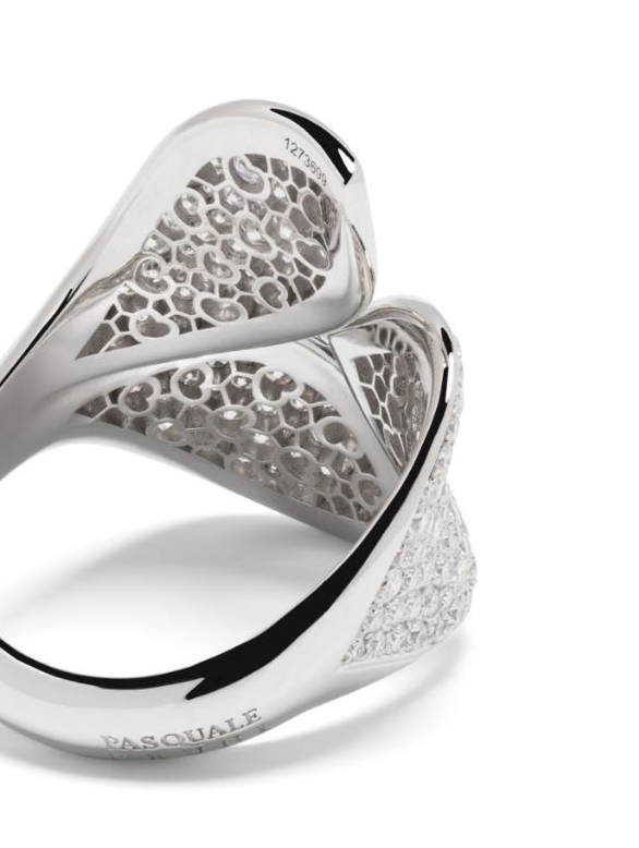 18kt white gold and diamond Giardini Segreti ring