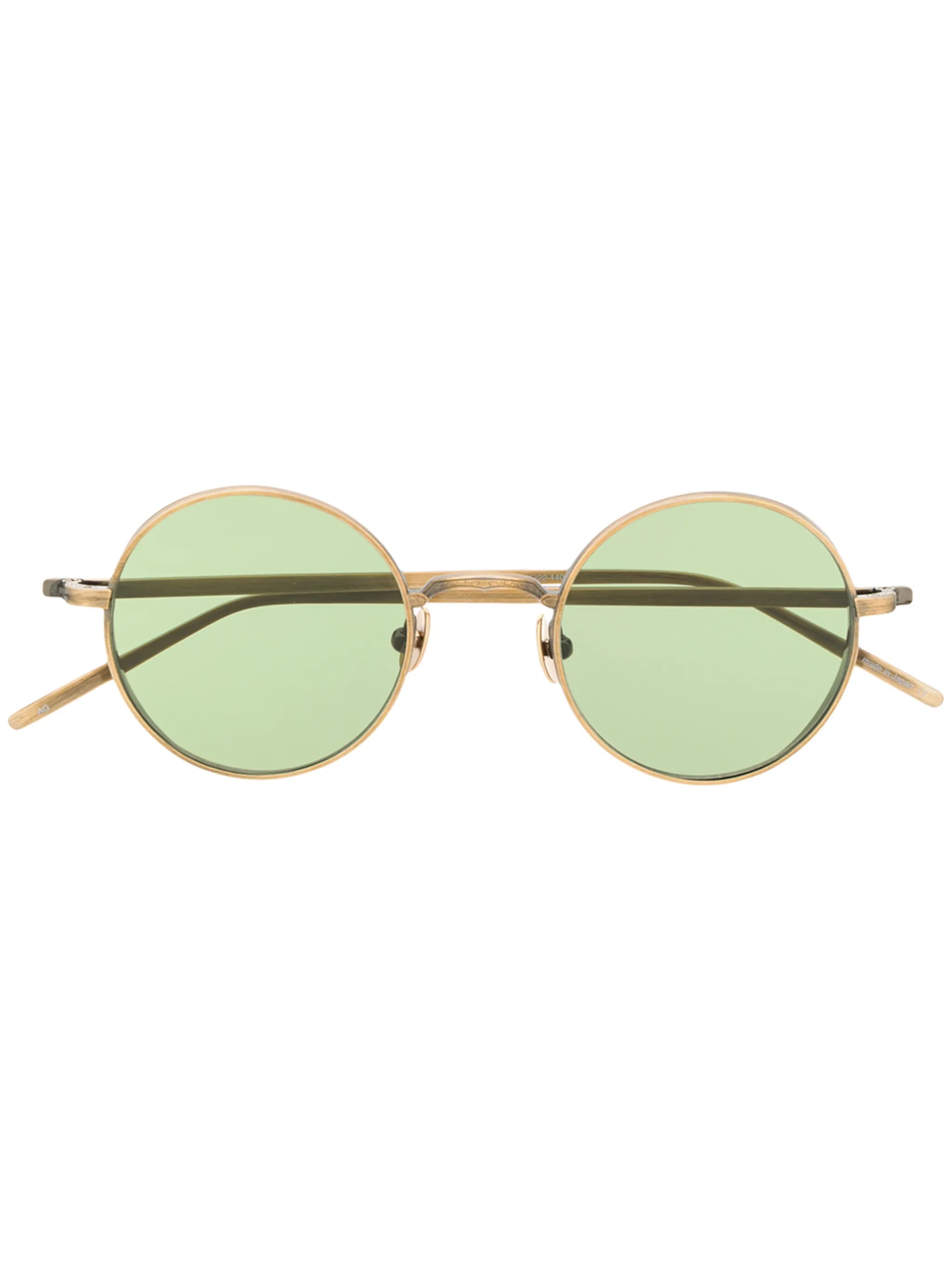 embossed round-frame tinted sunglasses