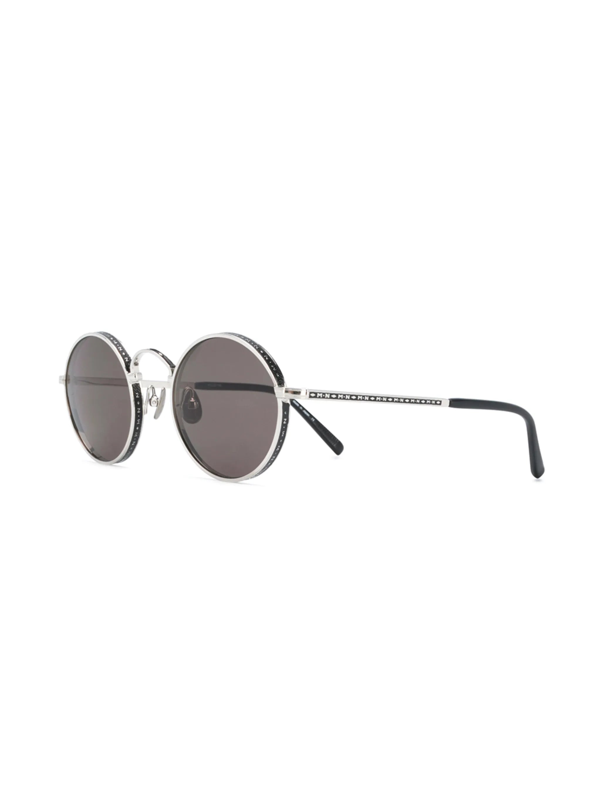 round-frame logo sunglasses
