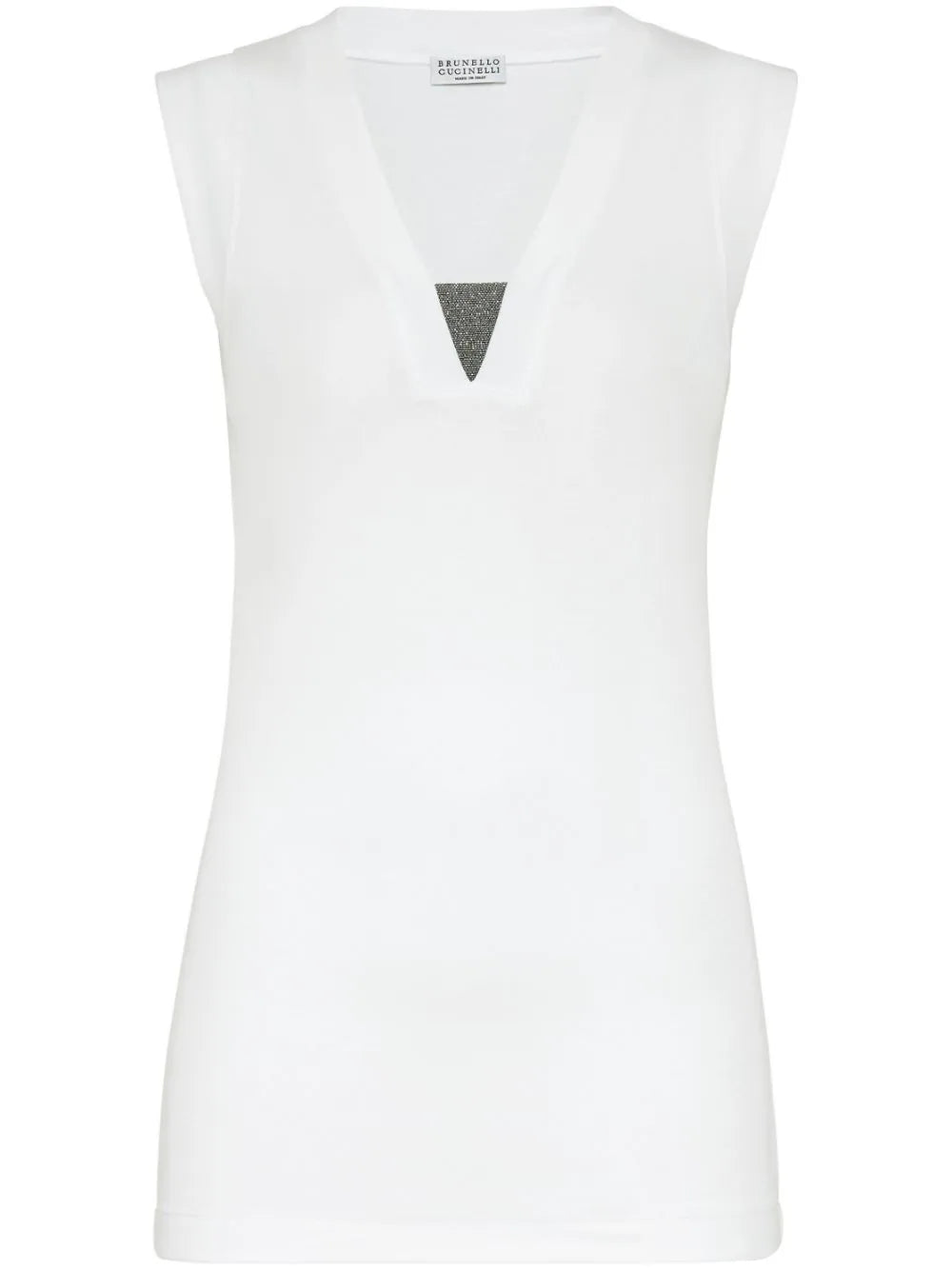 camiseta sin mangas con cuello en V 