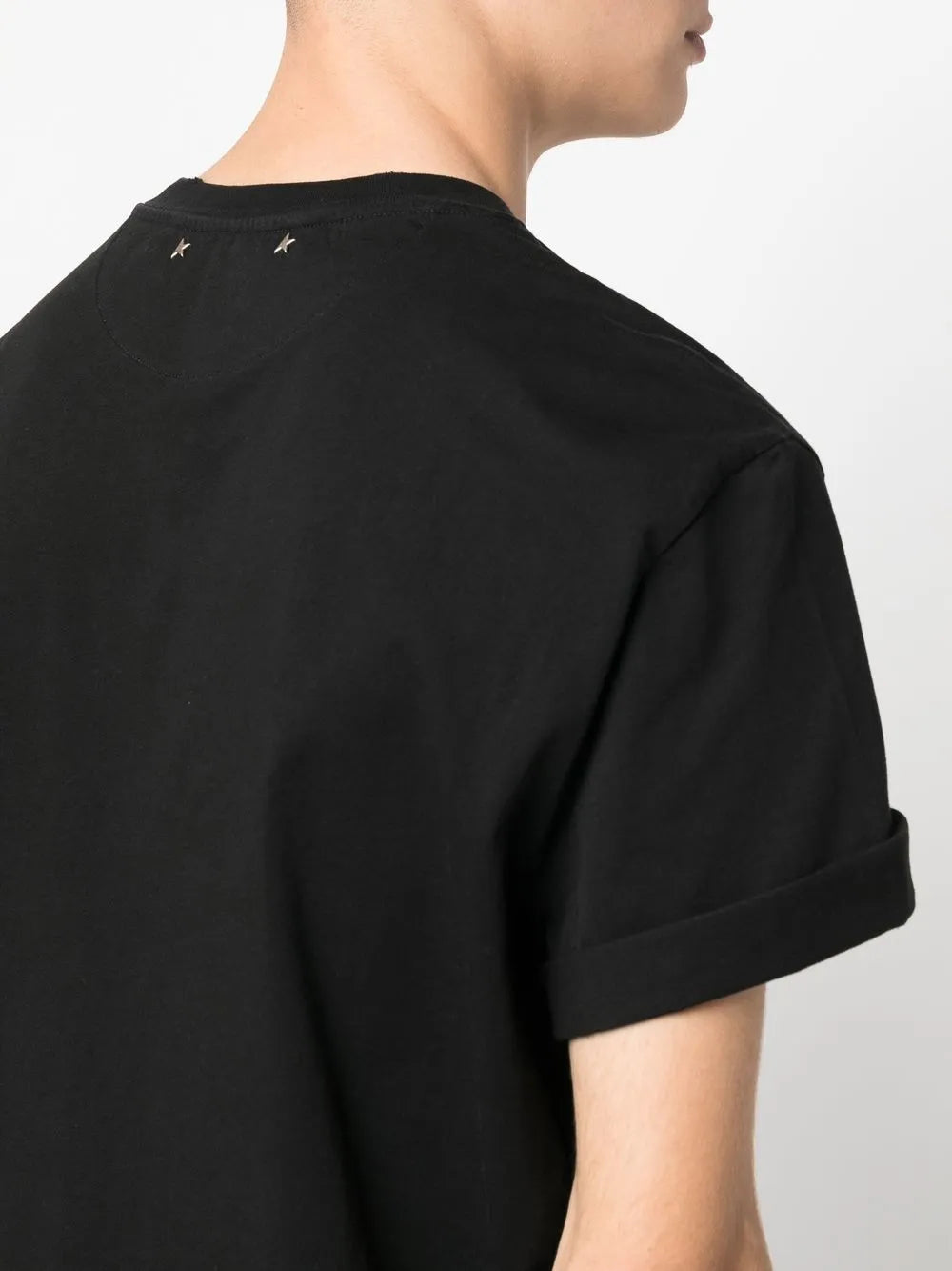Camiseta de algodón con cuello redondo