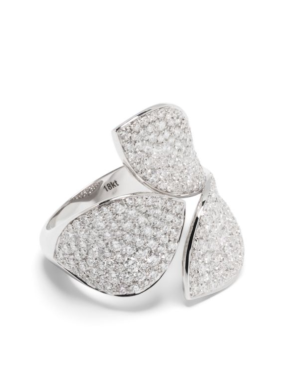 Anillo Giardini Segreti de oro blanco de 18 kt y diamantes 