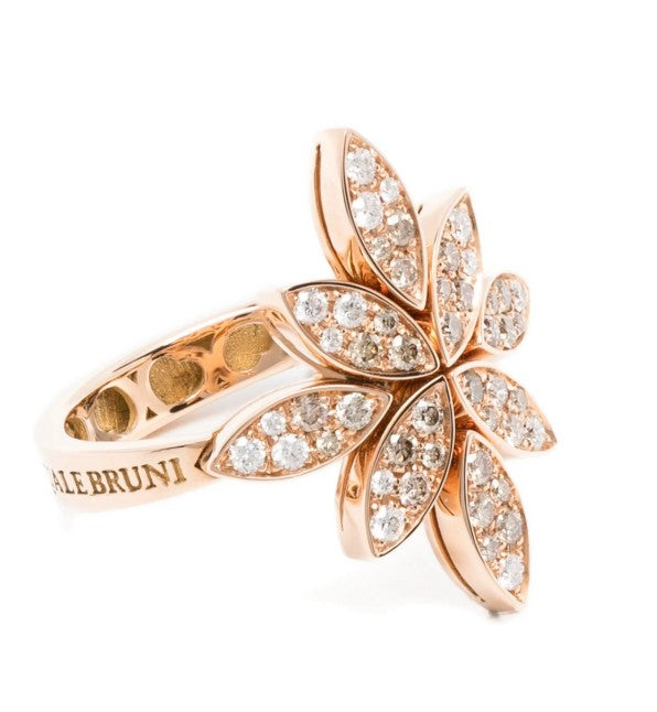 18kt rose gold Ghirlanda diamonds ring