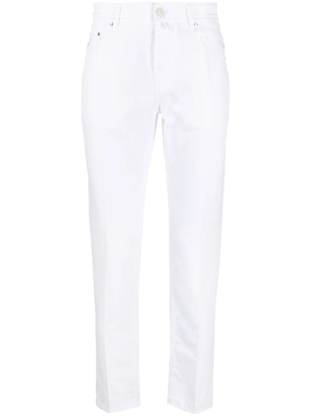 mid-rise slim-cut jeans