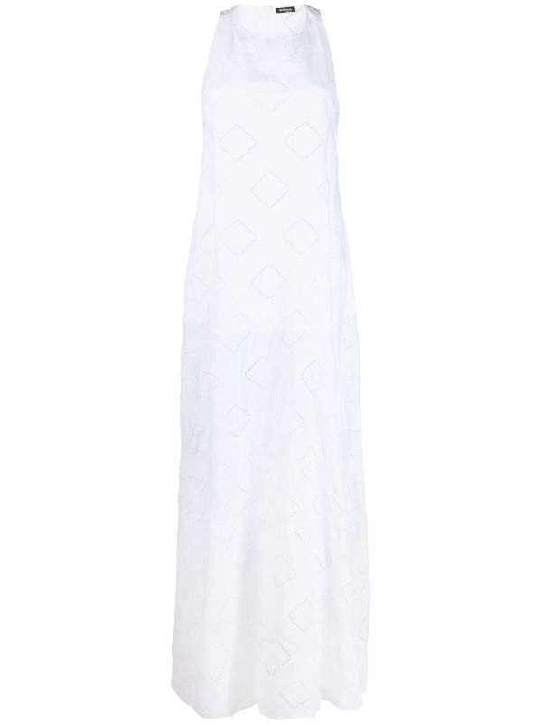 perforated-detailed maxi dress