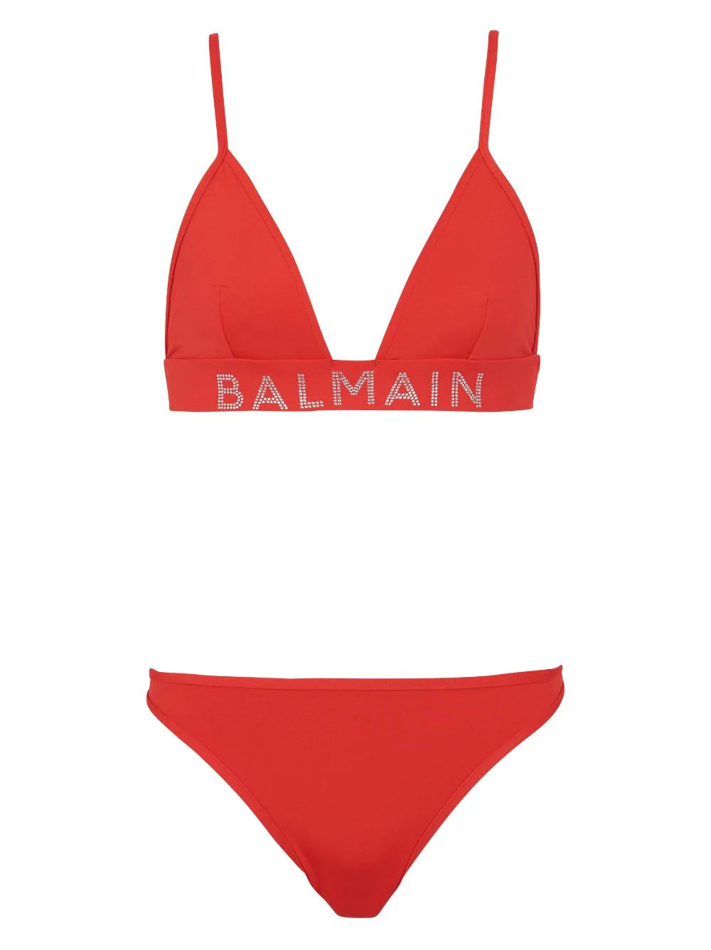 conjunto de bikini adornado con logotipo 