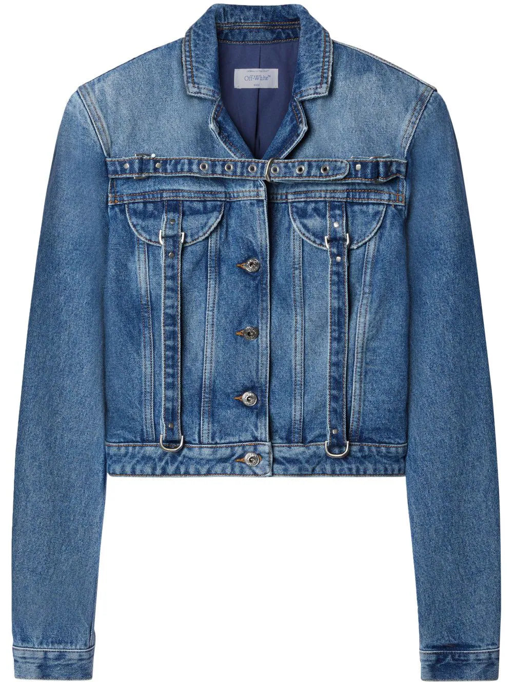 chaqueta vaquera con detalle de cinturón 