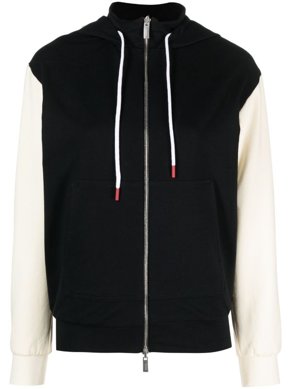drawstring stretch-cotton hoodie