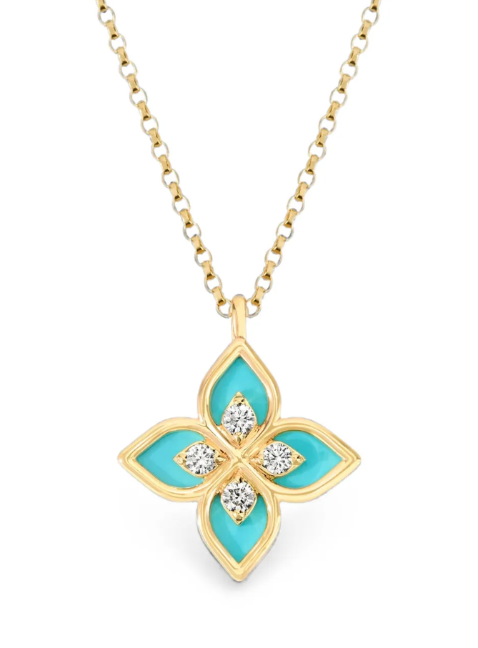 18kt yellow gold diamonds necklace