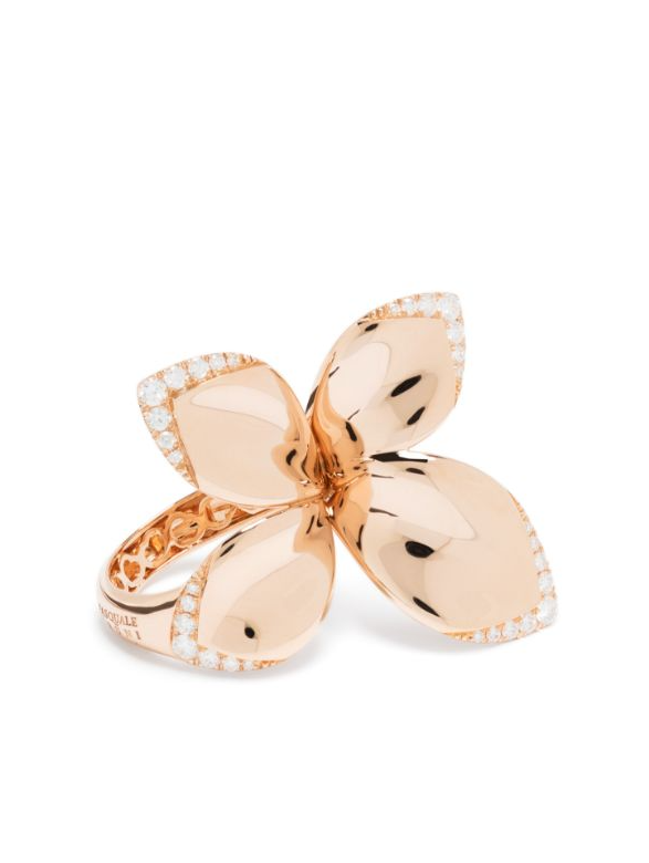 anillo Giardini Segreti en oro rosa de 18kt con diamantes 