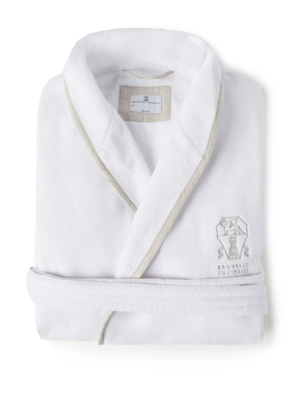 bata de baño con logotipo bordado 
