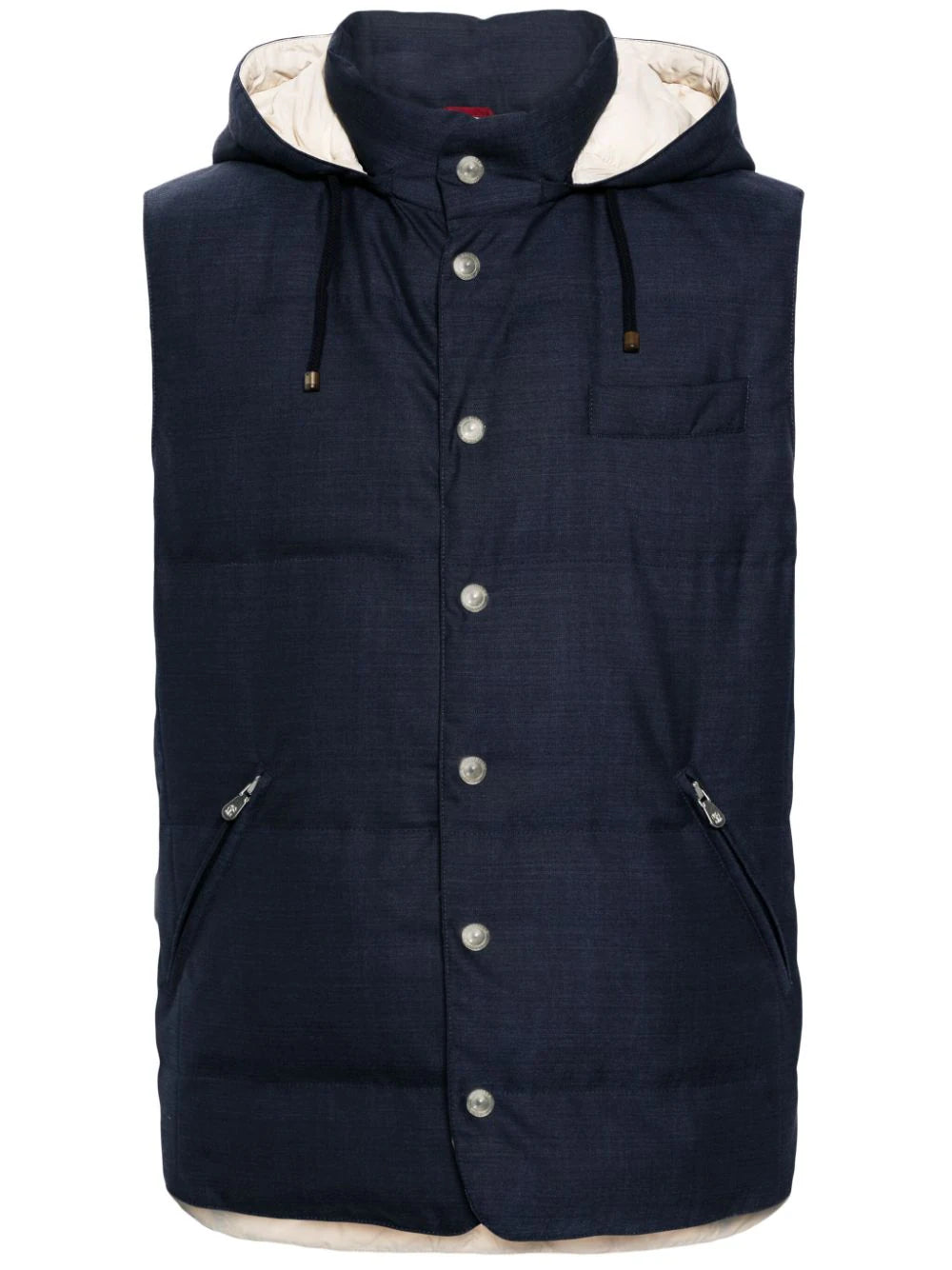 padded hooded gilet