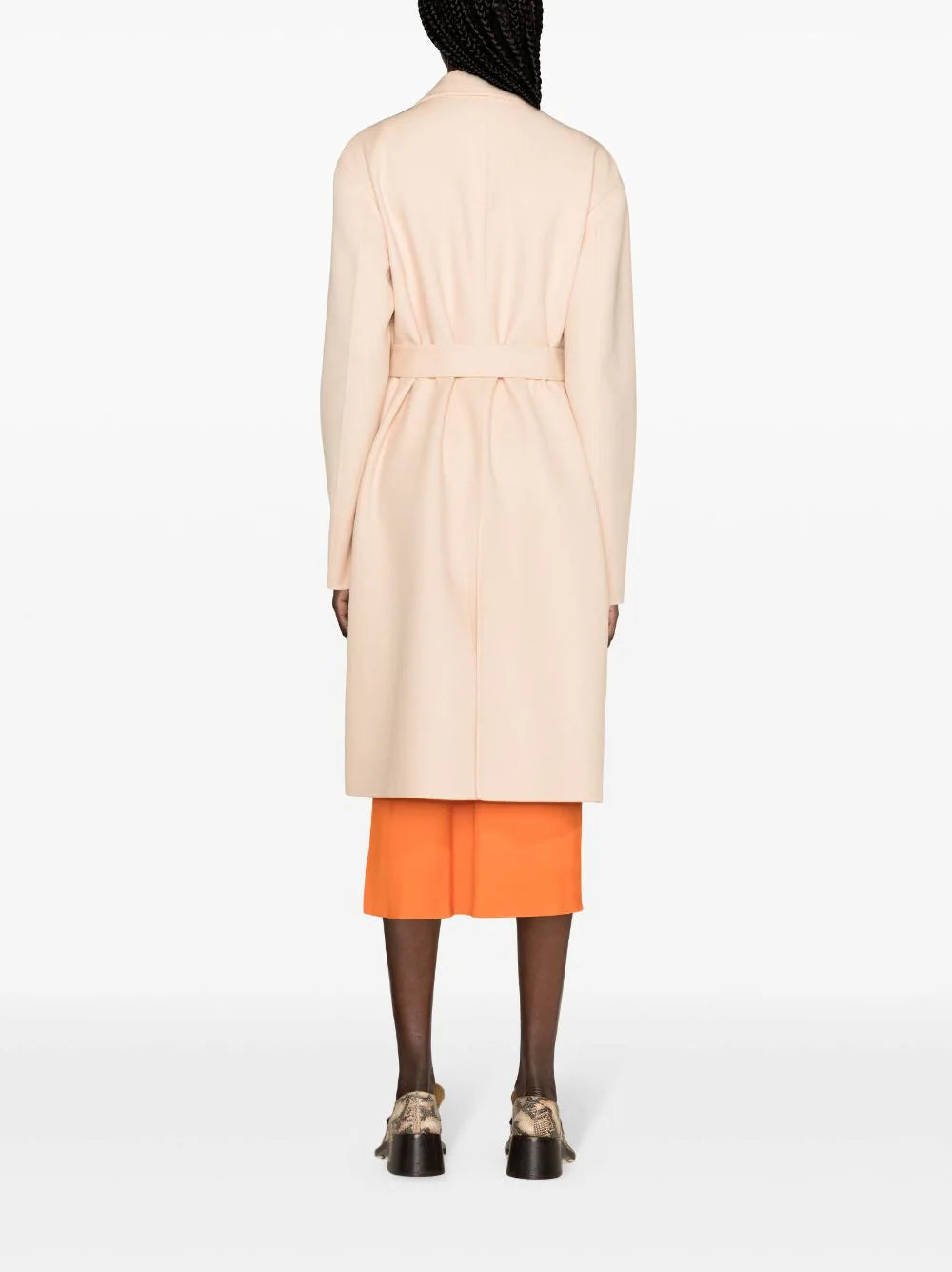 belted virgin wool peacoat