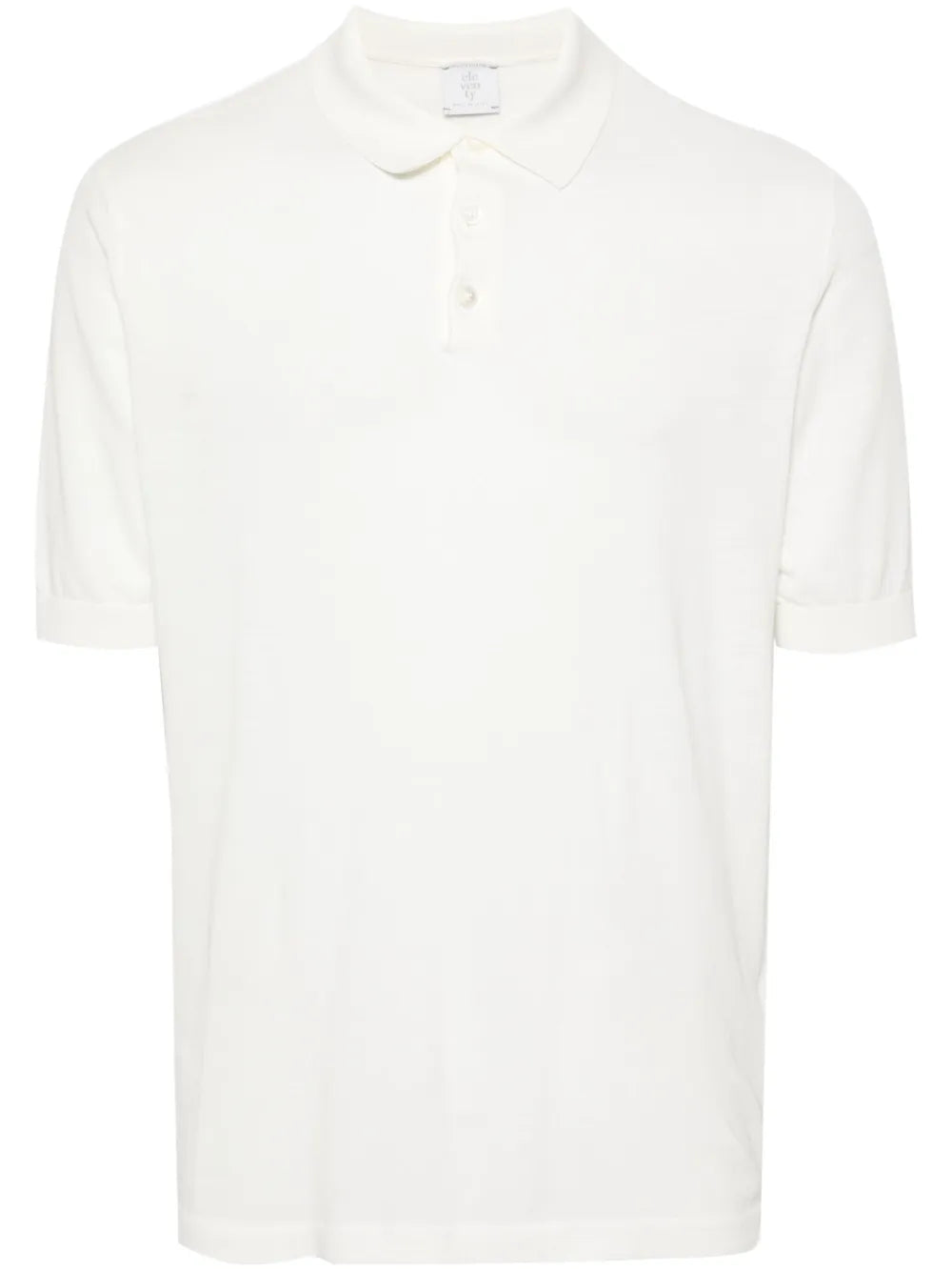 ribbed cotton polo shirt