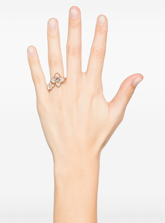 Anillo multipiedra Princesa Veneciana en oro rosa de 18 quilates 
