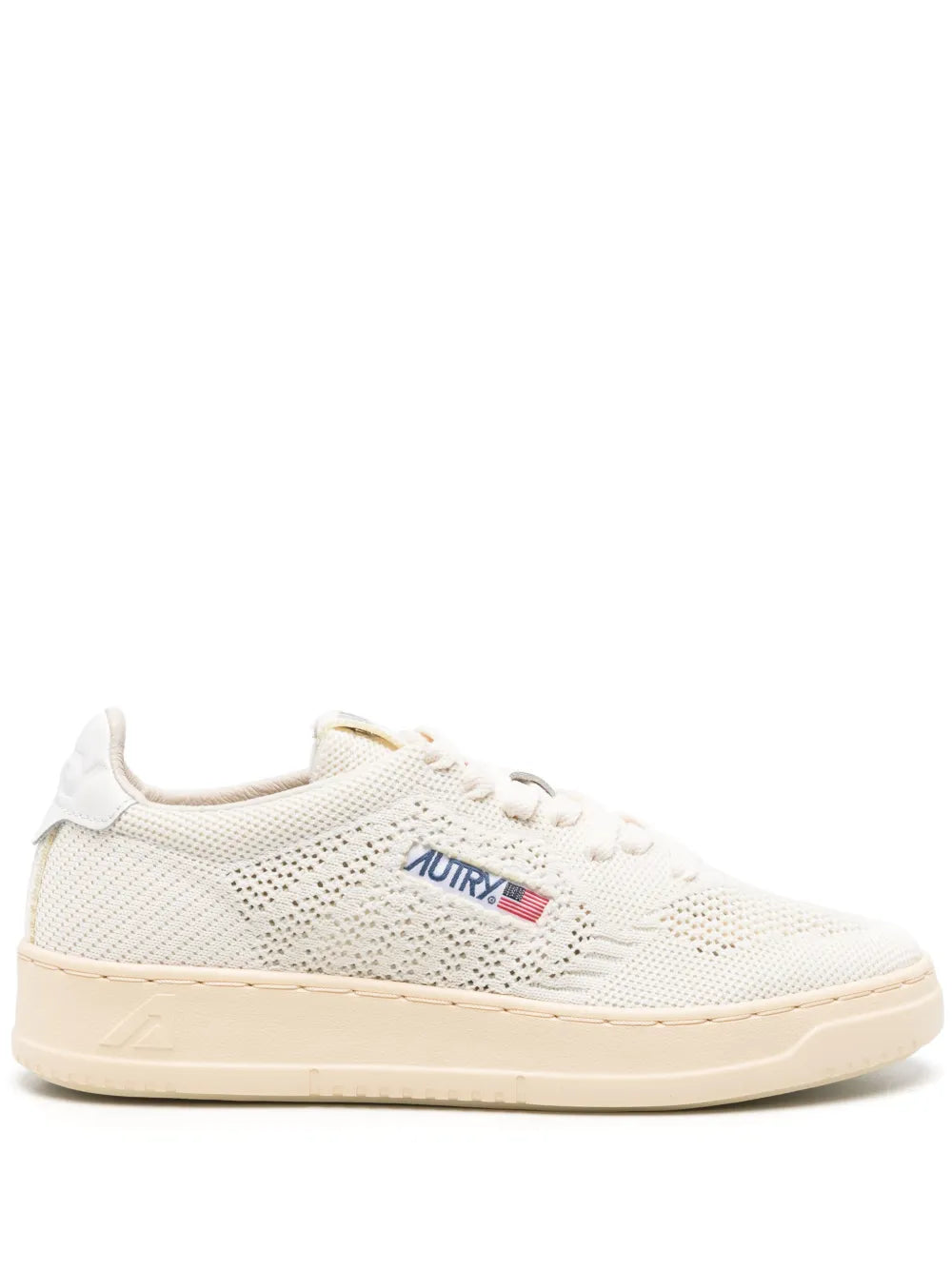 Zapatillas de punto abierto con parche de logotipo 