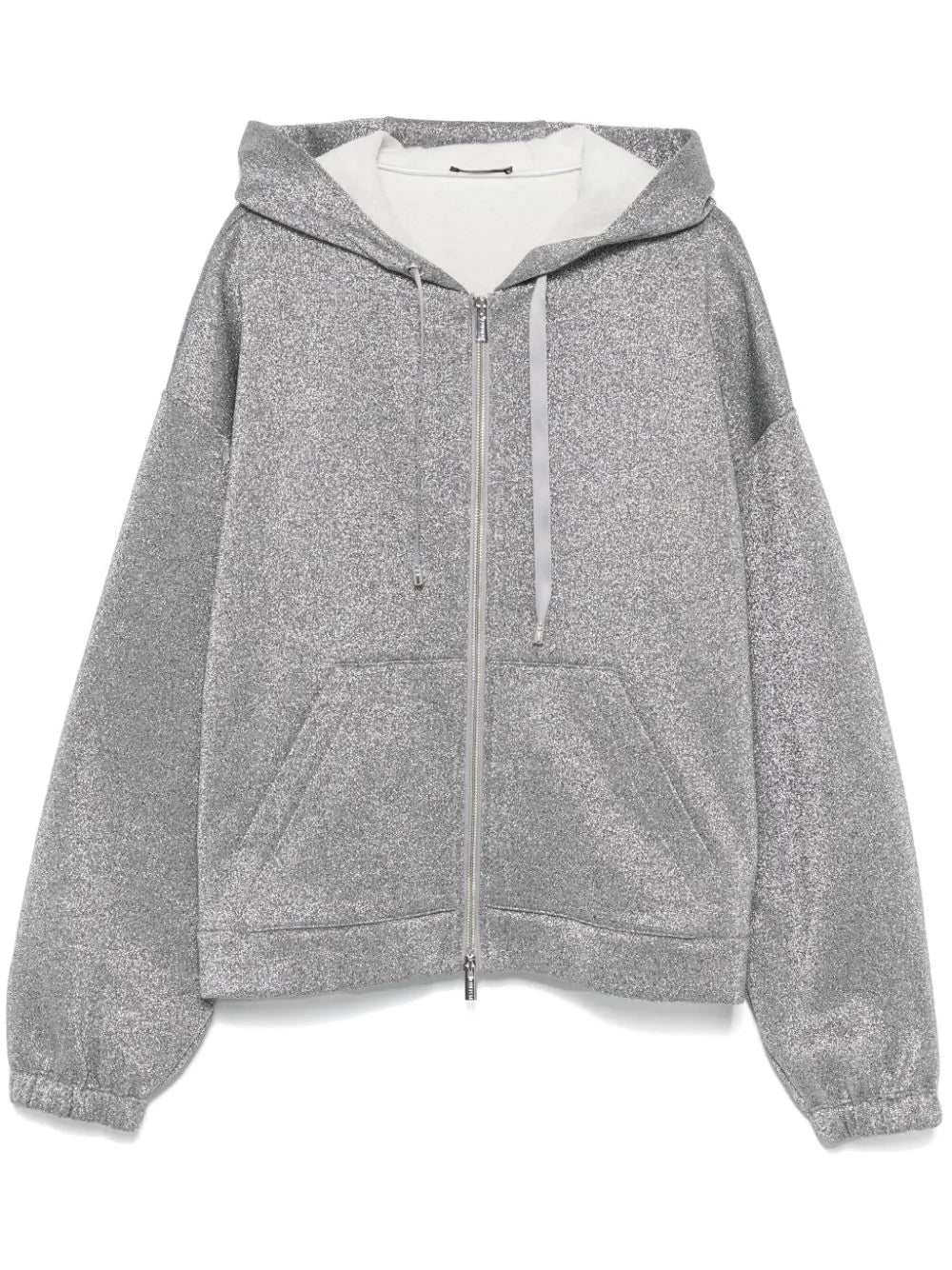 sudadera con capucha de efecto metálico 