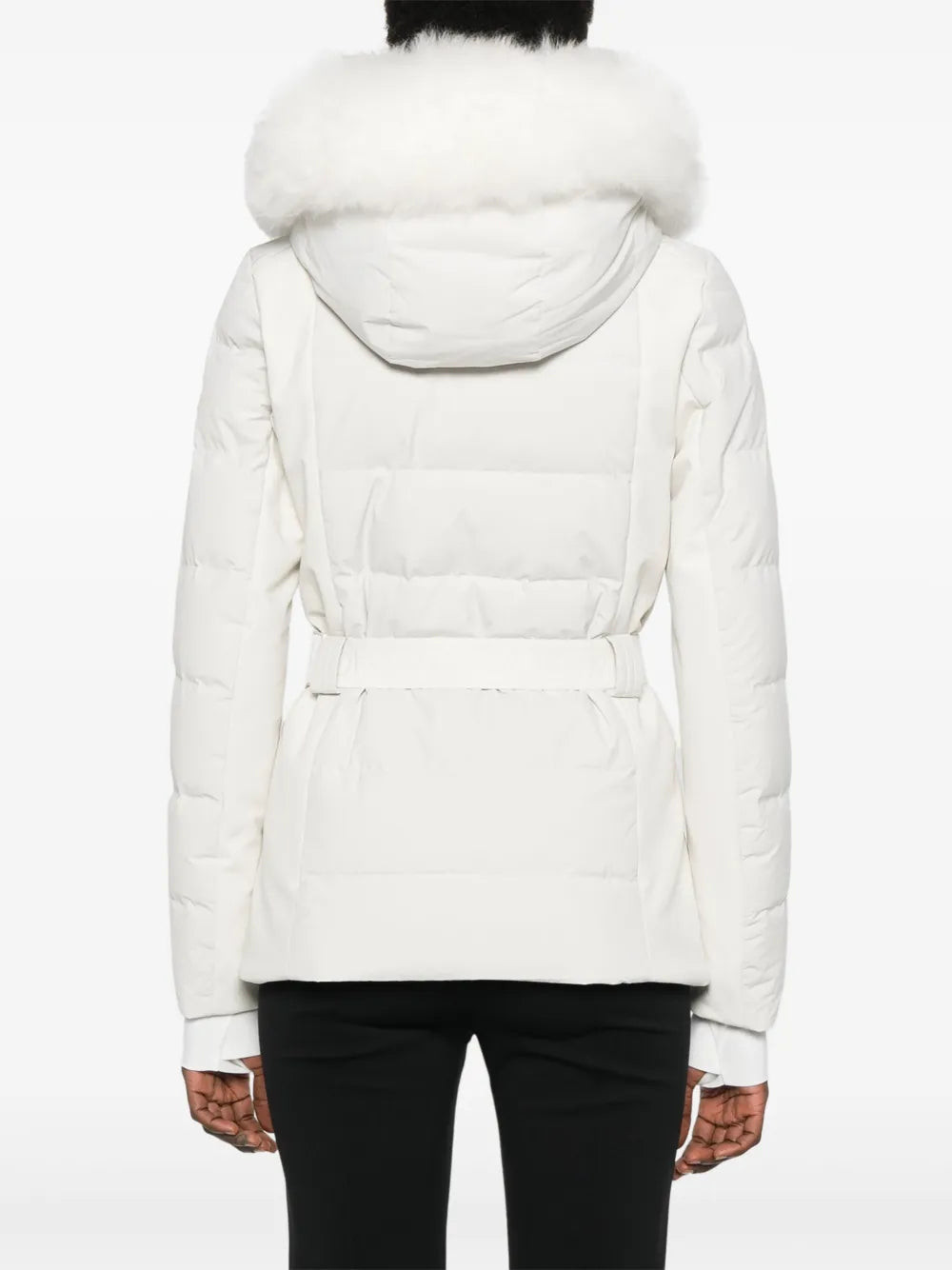 belted ski jacket