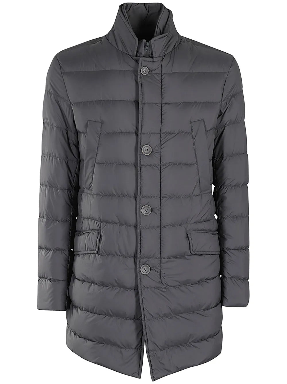 logo-plaque padded coat