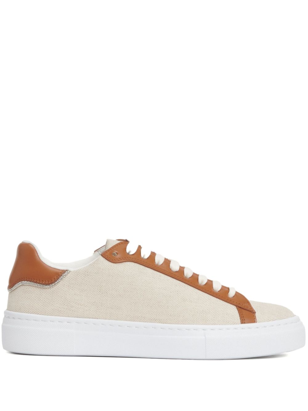 zapatillas bicolor con cordones 
