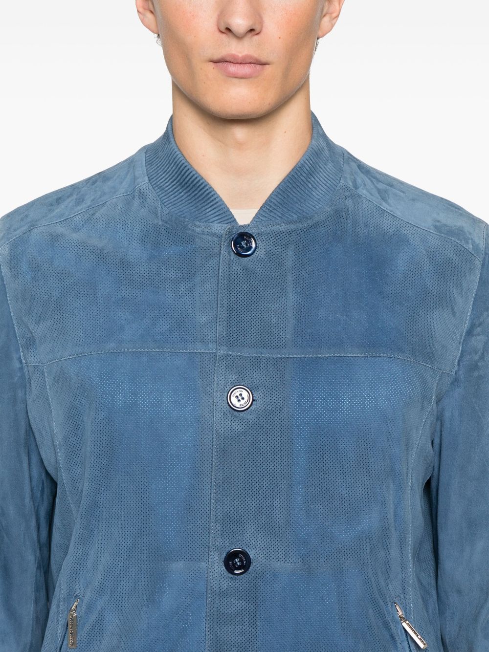 Traforat bomber jacket