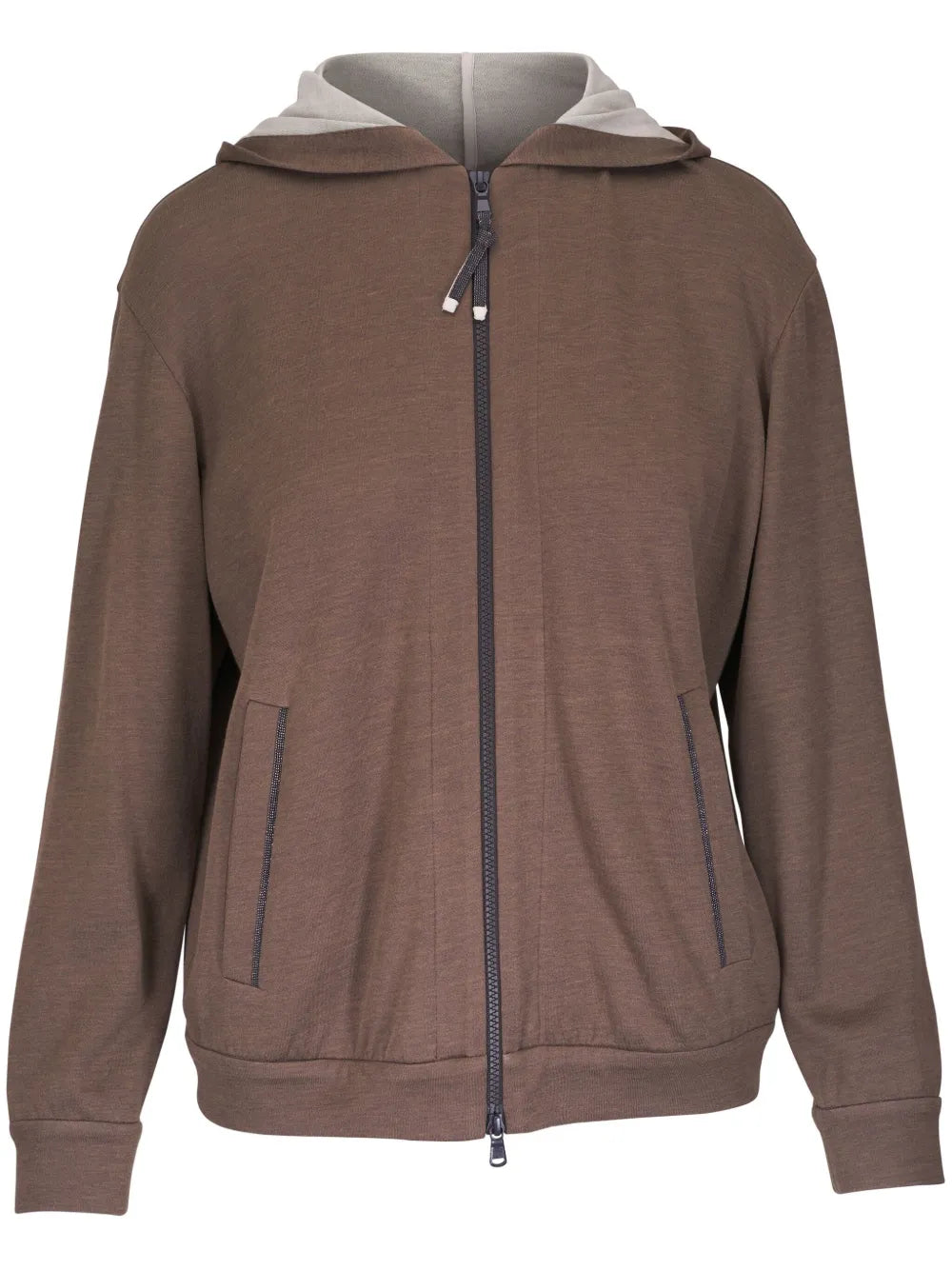 hooded cardigan