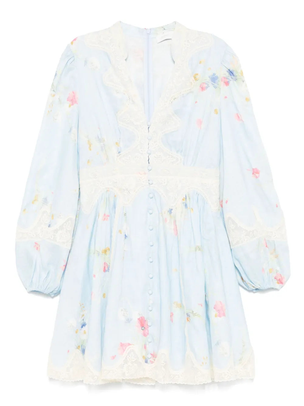 Lucky lace plunge mini dress