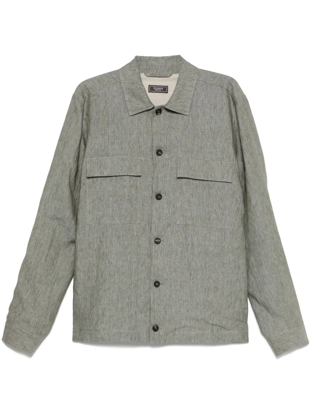 mélange-effect shirt jacket
