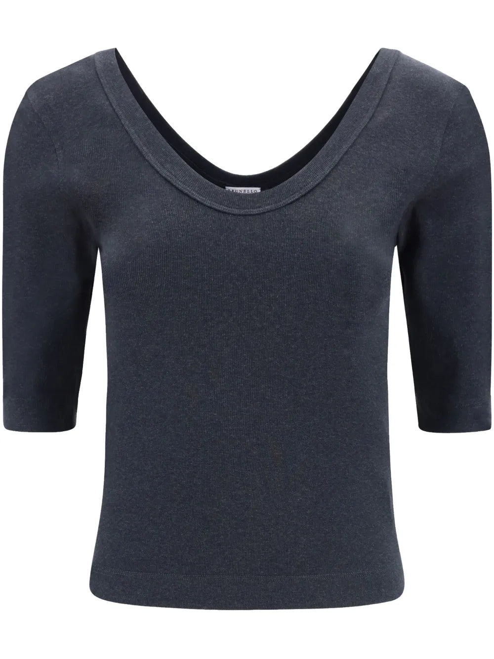 fine-ribbed T-shirt