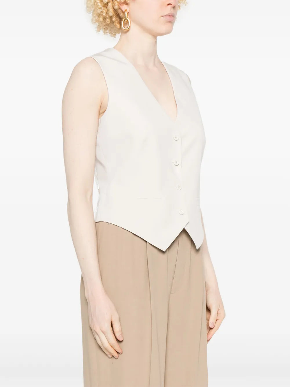 logo-jacquard waistcoat