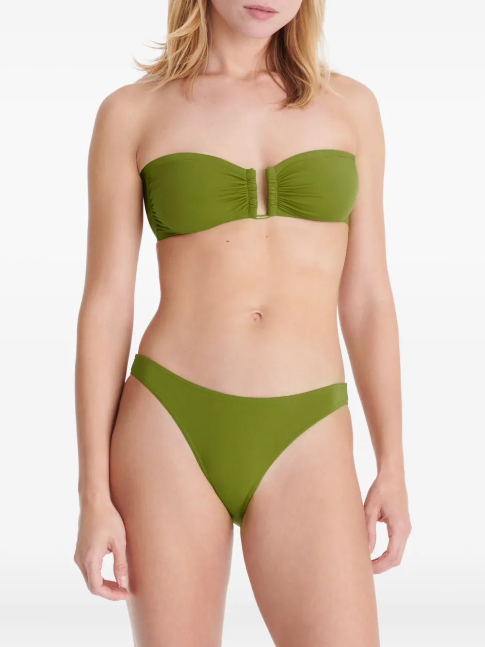 Show ruched bandeau bikini top