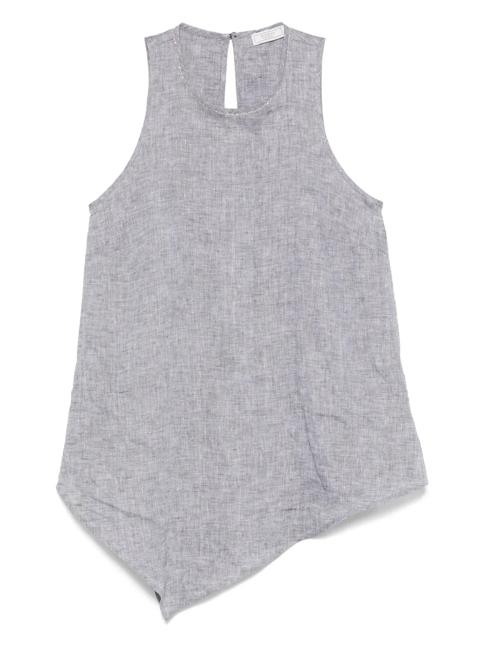 linen asymmetrical top