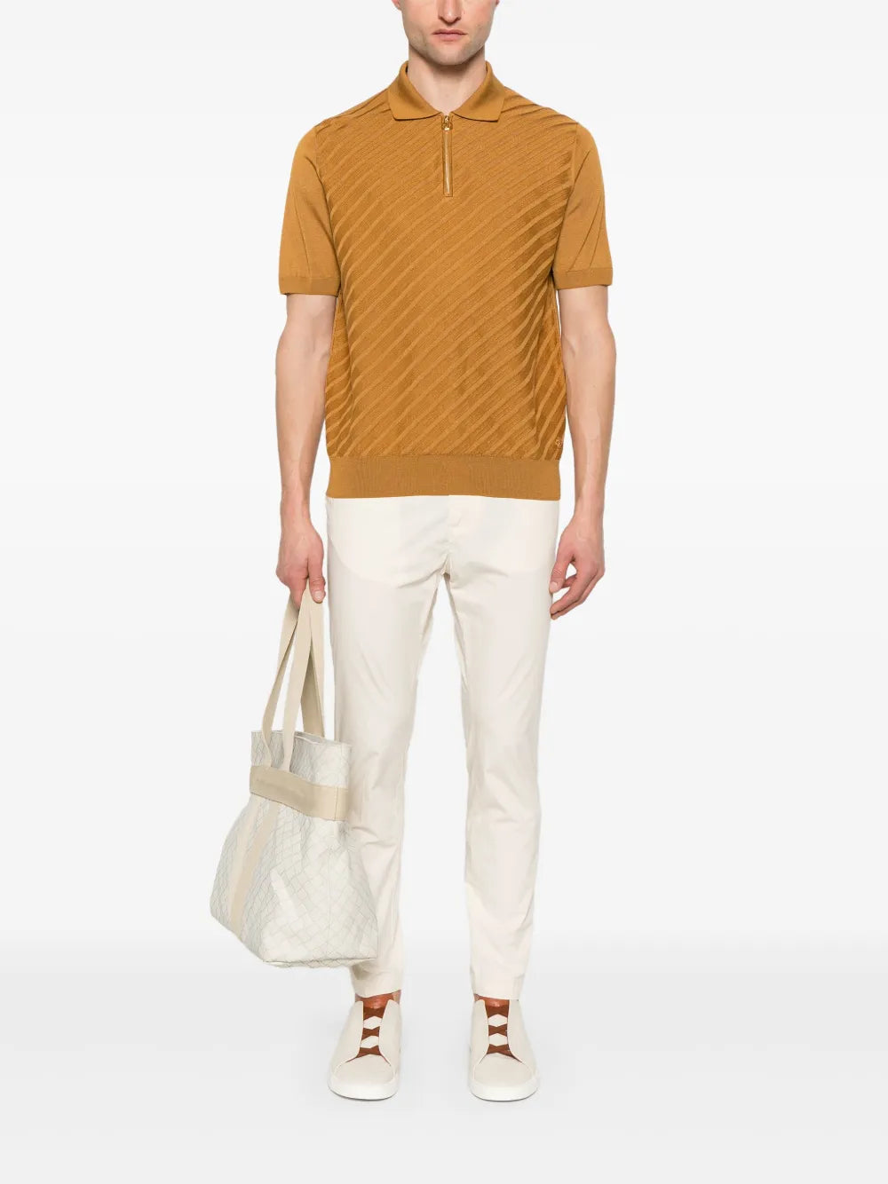 striped polo shirt