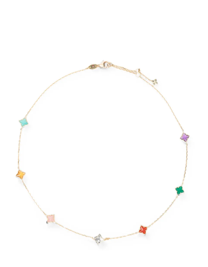 18kt yellow gold diamonds necklace