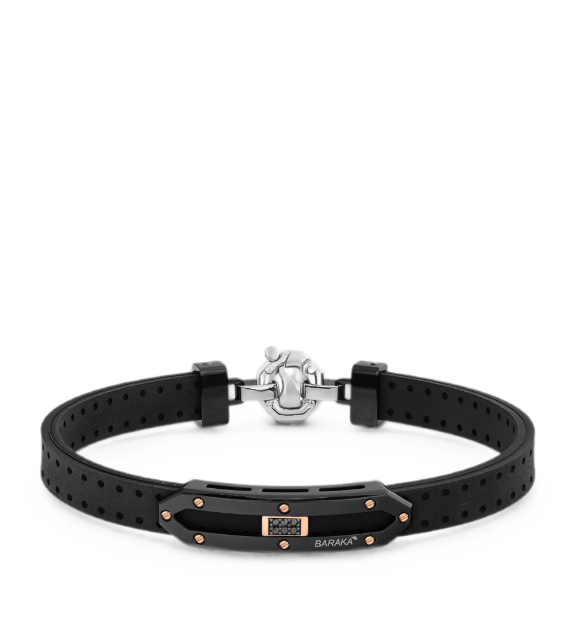 logo-print bracelet