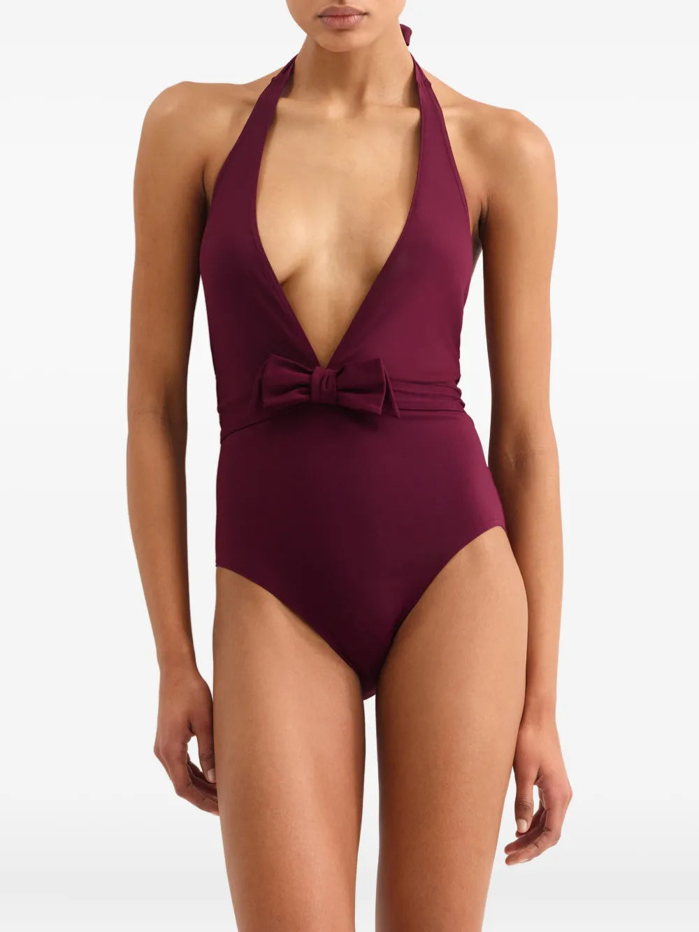 Couture sophisticated one-piece swimsuit