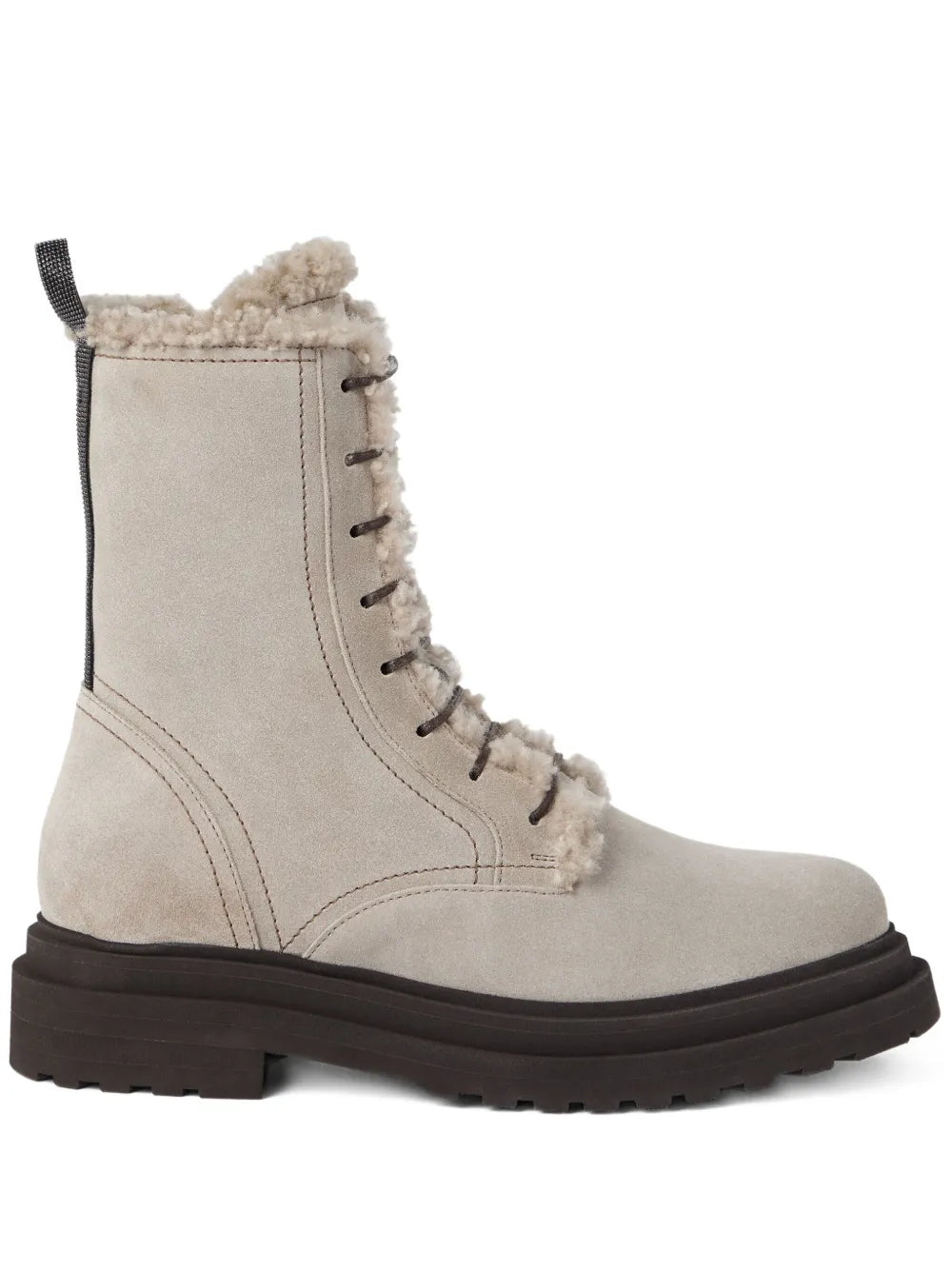 lace-up shearling boots