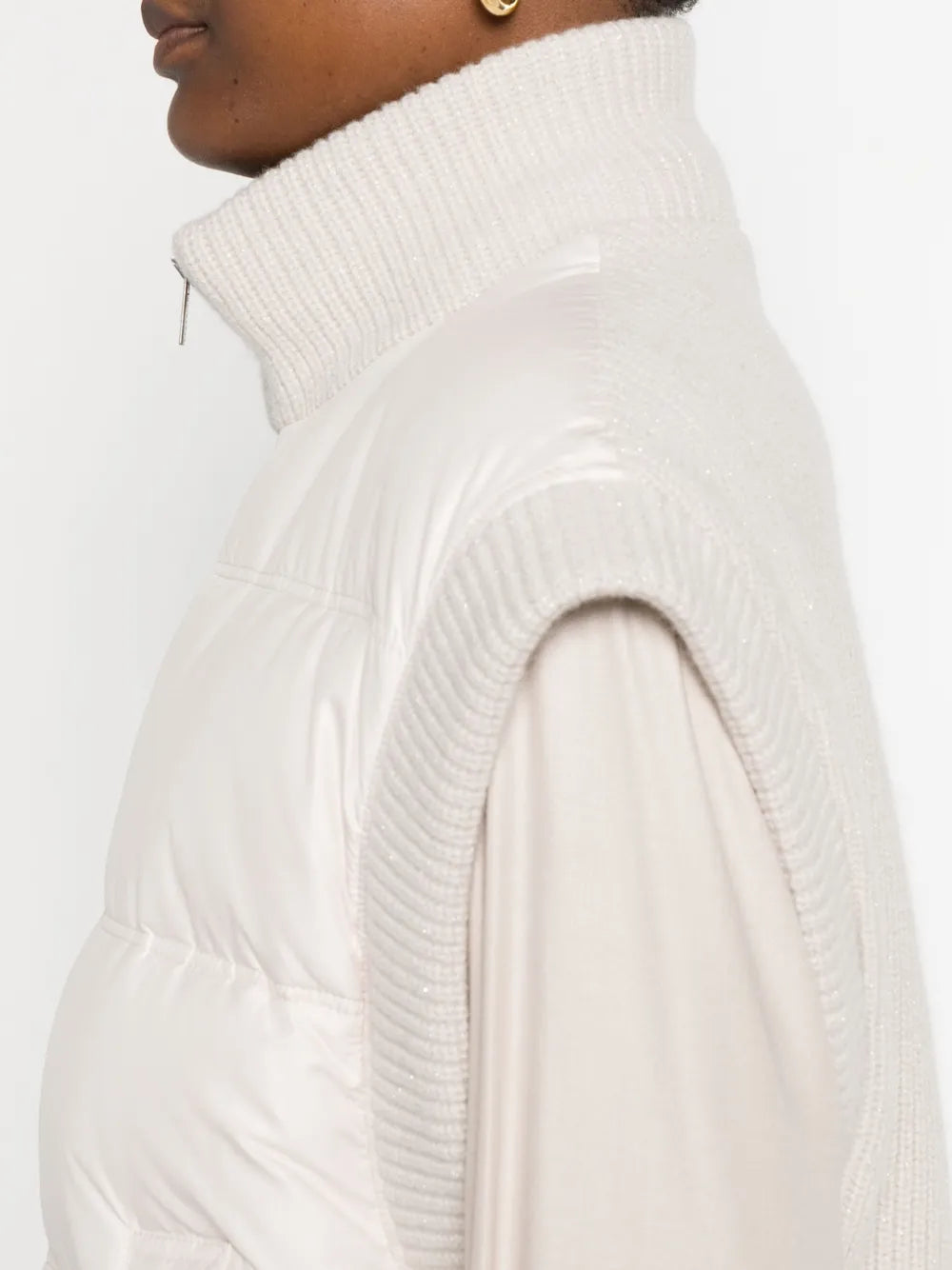 quilted panelled gilet
