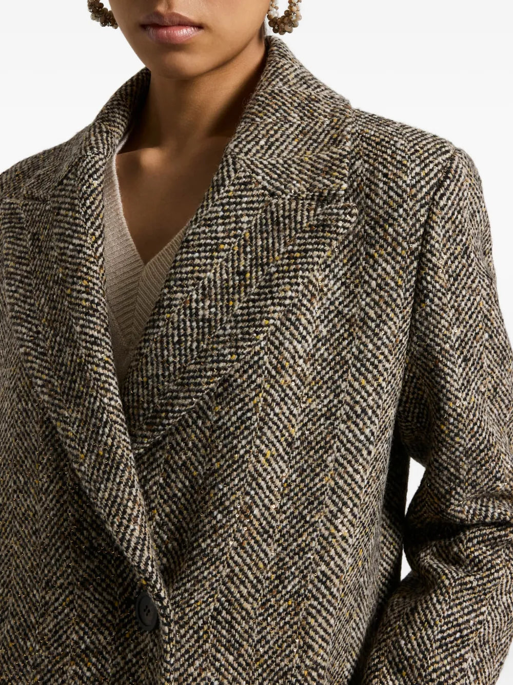 herringbone tweed coat