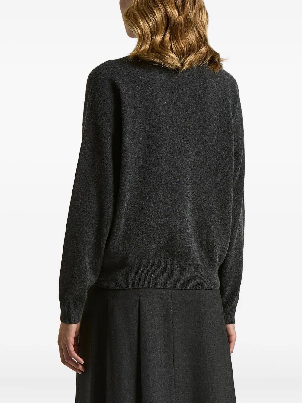 high-neck embellished sweater