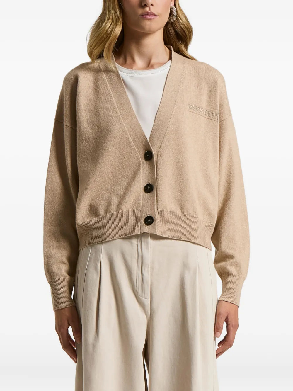 button embellished cardigan