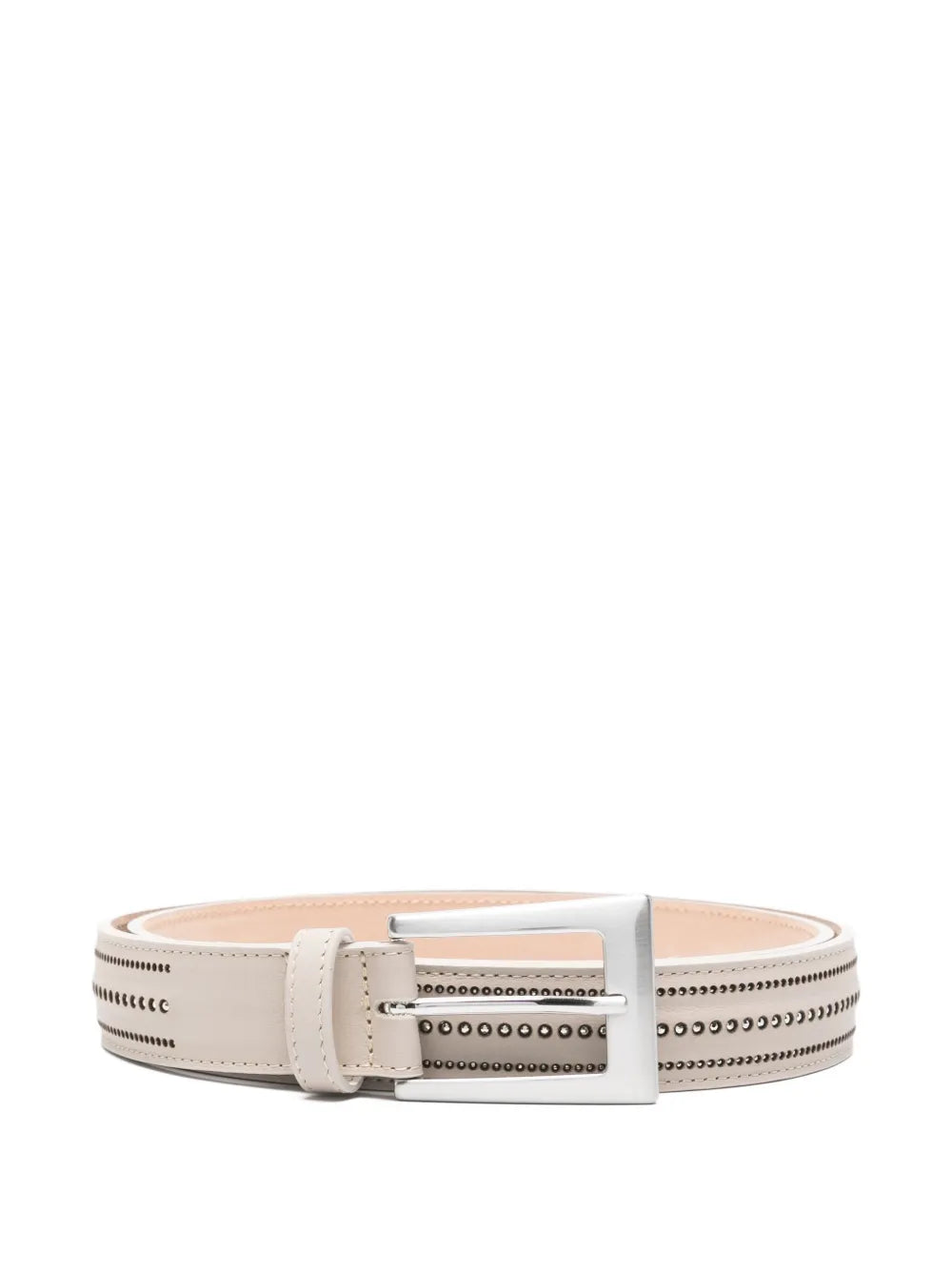 perforated calfskin belt