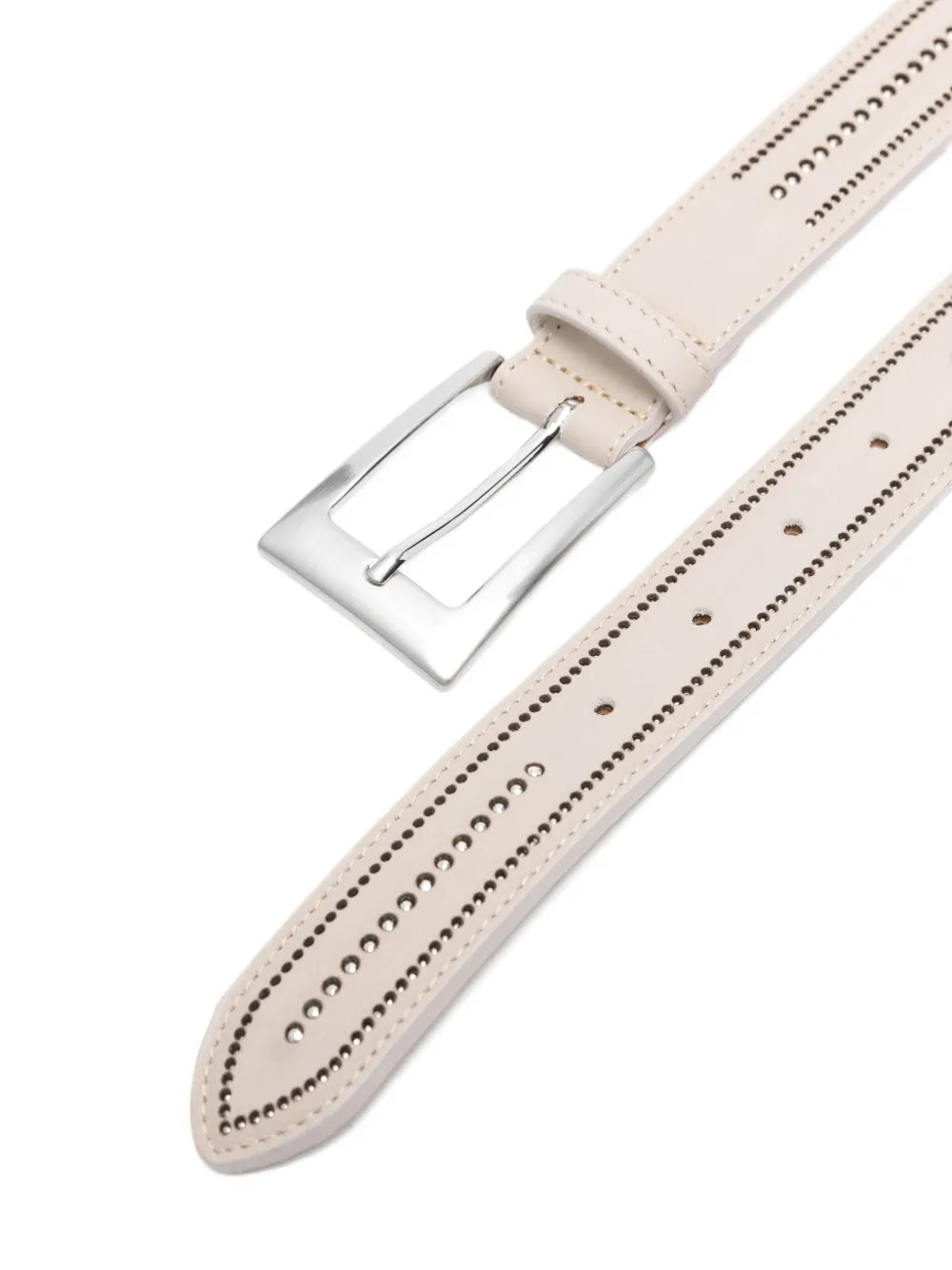 perforated calfskin belt