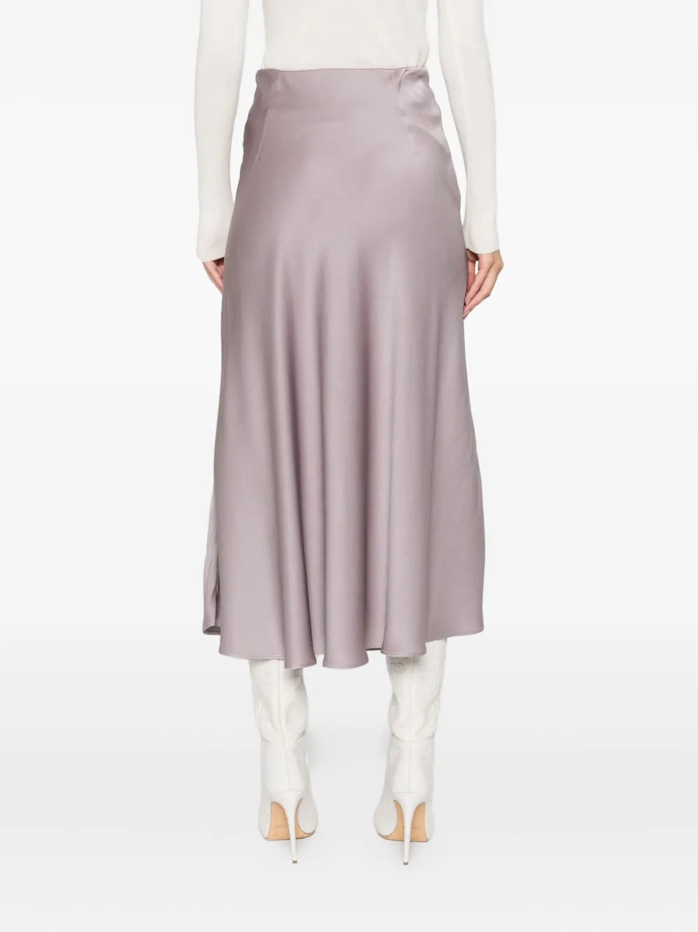 satin midi skirt