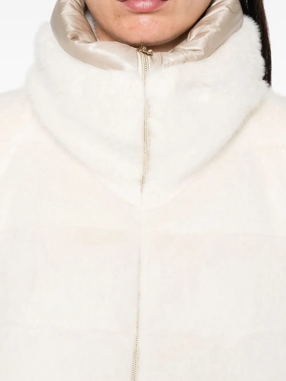 faux-fur sleeveless gilet