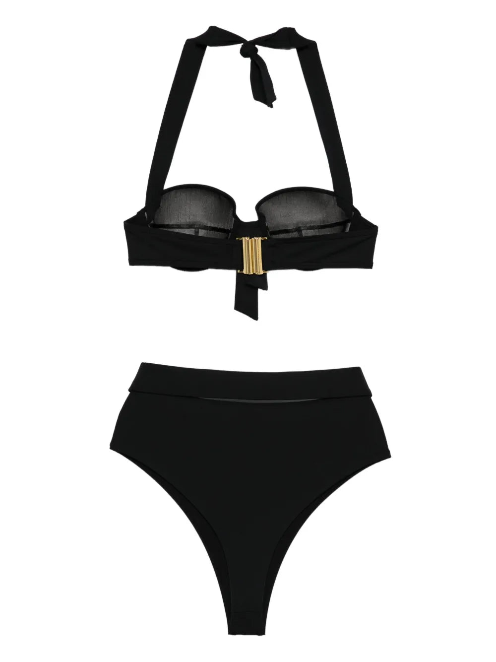bikini con cuello halter y cinturón